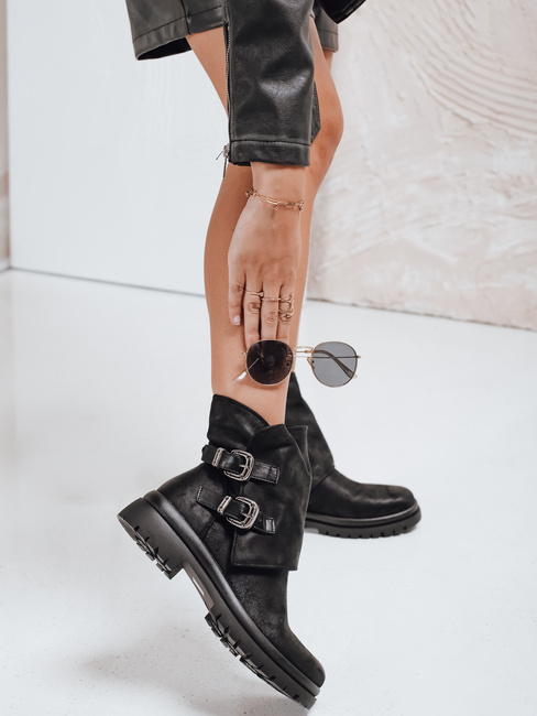 Damen schwarze Stiefel Dstreet ZY1155