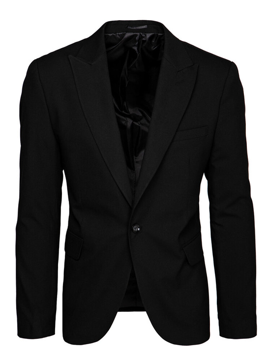 Einreihiger Herrenblazer schwarz Dstreet MX0616