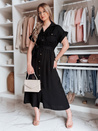 SUNNI LOVE Maxikleid aus Leinen schwarz Dstreet EY2606