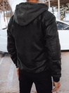 Herren Kunstlederjacke Farbe Schwarz DSTREET TX4538
