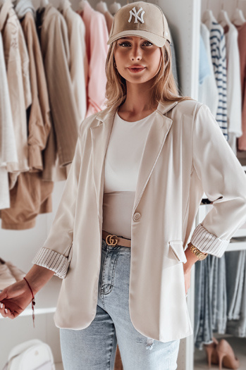 Damenblazer in Einheitsgröße RESIDAL hellbeige Dstreet PY0122