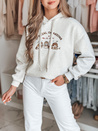 Damen Sweatshirt mit Kapuze in Übergröße SPECIAL KITTY grau Dstreet BY1510