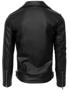 Herren Kunstlederjacke Schwarz Dstreet TX4081z_2