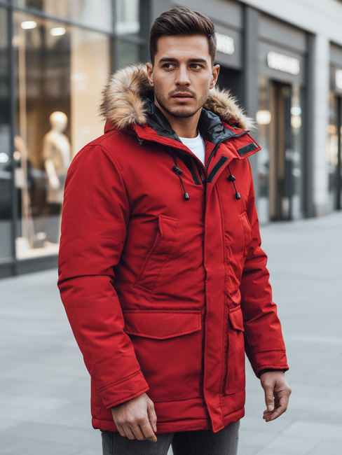Herren Winter Parka Jacke rot Dstreet TX2995z
