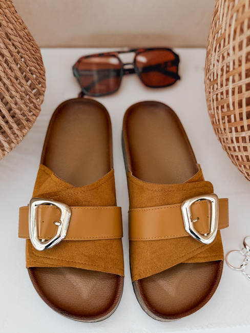 NOLVINA Damen Kamel Flip-Flops Dstreet ZY0976