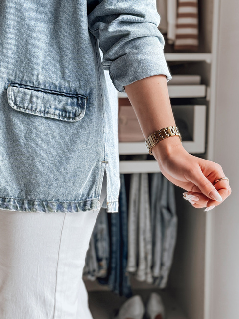 Damen-Jeansjacke in Übergröße RUNAWAY blau Dstreet TY4906