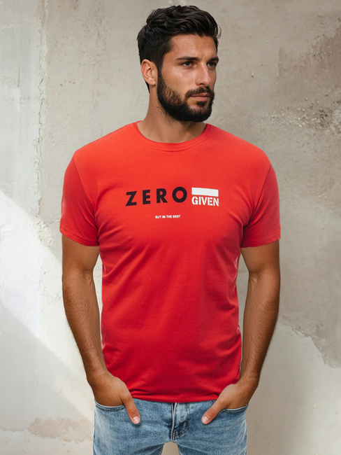 Herren T-shirt mit Aufdruck Rot Dstreet RX4742