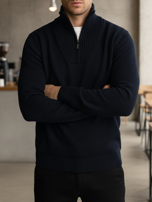 Herren Stehpullover isoliert navy blau Dstreet WX2352