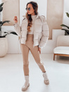 Damen Steppjacke mit Kapuze beige Dstreet TY5066