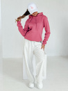 Damen BASIC Kapuzensweatshirt fuchsia BY1394