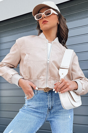 Damen Bomberjacke SANTOL Farbe Beige DSTREET TY4339