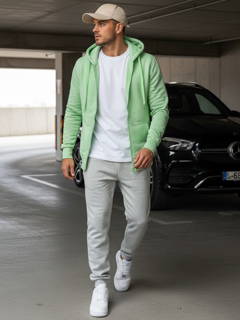 Herren Kapuzenpullover Minzegrün Dstreet BX5230