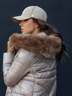 Damen WINTERCHIC Winterjacke mit Kapuze camel Dstreet TY4438_4