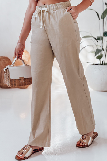 Damen Freizeithose mit weitem Bein BOHO DAY khaki Dstreet UY2648