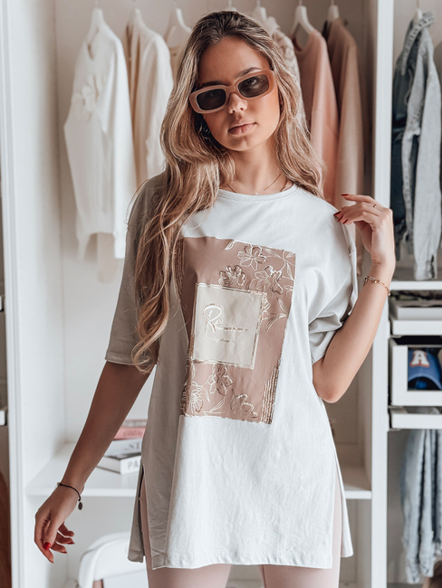Damen T-shirt mit Aufdruck FAGOS  Farbe Grau DSTREET RY2593