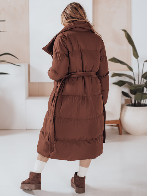 Langer Steppmantel für Frauen FAVI braun Dstreet TY4962