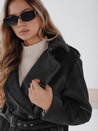 Damen Wintermantel klassischer Trench schwarz Dstreet NY0762