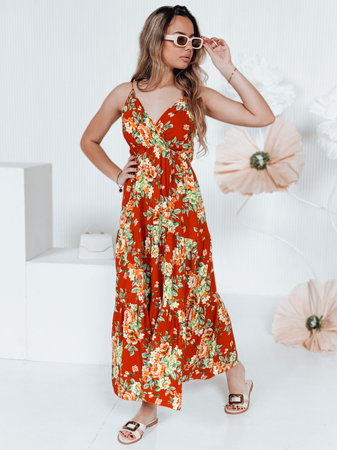 MISSBLOSSY orangefarbenes Maxikleid Dstreet EY2620