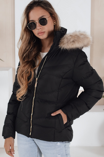 Gesteppte Damen Winterjacke schwarz Dstreet TY5149