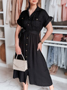 SUNNI LOVE Maxikleid aus Leinen schwarz Dstreet EY2606