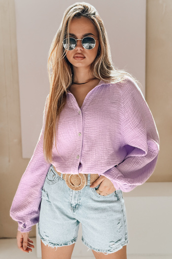Damenhemd in Übergröße aus Musselin MUSLINEA berry Dstreet DY0476