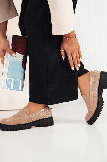 Mokasyny damskie beżowe OTERO Dstreet ZY0477