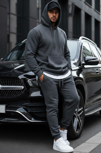 Herren Kapuzenpullover Anthrazit BX2085