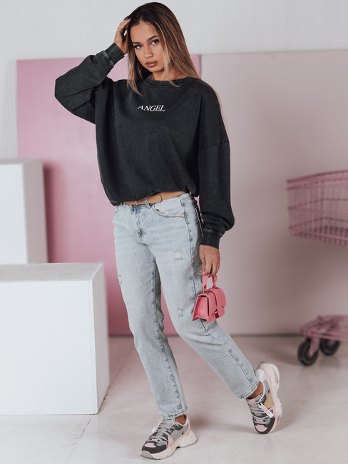 Damen Sweatshirt in Einheitsgröße HALOAURA graphit Dstreet BY1347