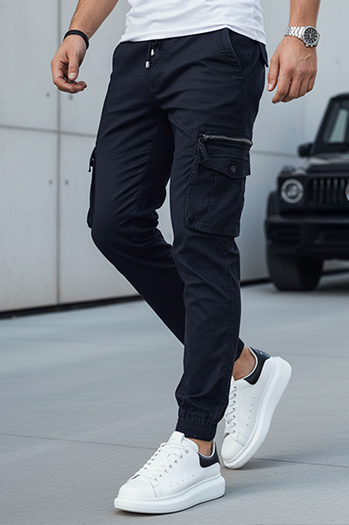 Herren Cargohosen Farbe Dunkelblau DSTREET UX4181