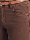 Damen Skinny Hose mit Gürtel VIVASKIN braun Dstreet UY2742