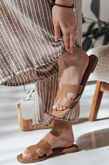 Damen Flip-Flops mit Aussparungen KLASSINO khaki Dstreet ZY0881