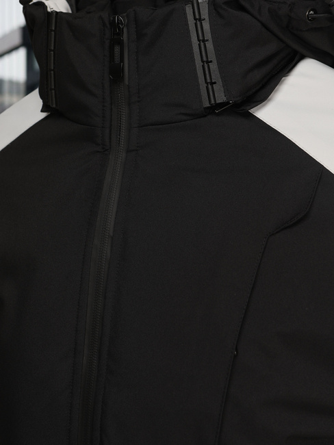 Herren Winterjacke mit Kapuze schwarz Dstreet TX5123