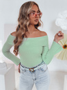 Damen Pullover in Einheitsgröße mit offenen Schultern SHOWIT hellgrün Dstreet MY2430