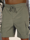 Herren Stoff Kampfshorts grün Dstreet SX2504