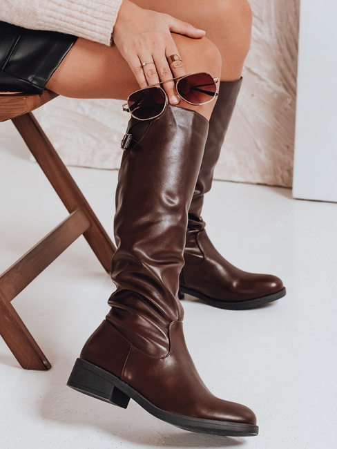 Frauen braune Stiefel Dstreet ZY1086