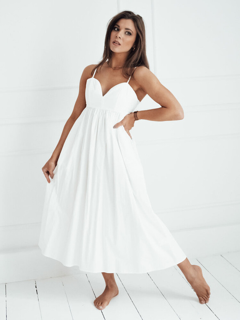Midikleid ELIENE Farbe Weiß DSTREET EY2444