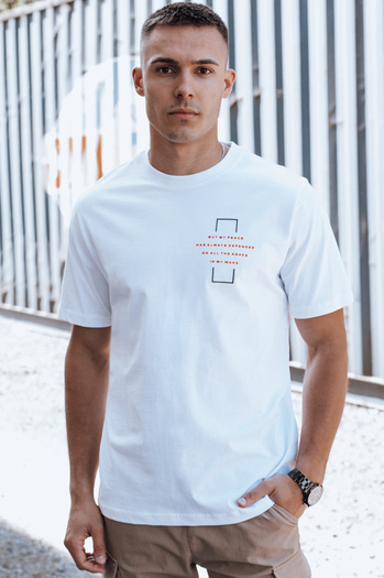 Weißes Herren-T-Shirt Dstreet RX5529