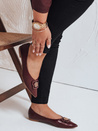 Damen kastanienbraune Ballerinas Dstreet ZY1060