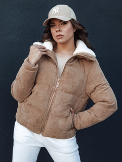 Damen Winterjacke TRENDYGLAM dunkelbeige Dstreet TY4359_1