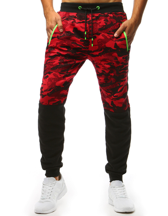 Herren Trainingshose Camo Rot Dstreet UX3492