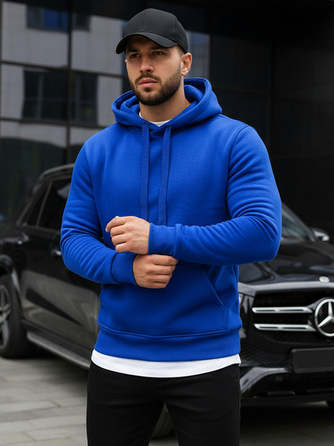 Herren Kapuzenpullover Blau BX2392