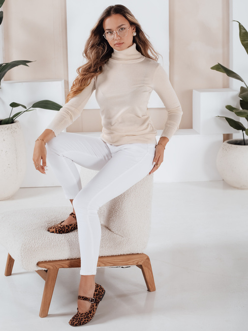 Damen-Rollkragenpullover VANORIA creme Dstreet MY2487