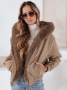 Damen Winterjacke VESSADA kurz mit Fell beige Dstreet TY5060
