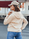 Damen BASIC Kapuzensweatshirt beige Dstreet BY1329