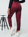 Damen Einheitsgröße LEOCINCIN Hose mit Gürtel burgunderrot Dstreet UY2261