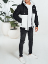 Herren Winterjacke mit Kapuze schwarz und weiß Dstreet TX5050