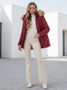 Damen Winterjacke LUMORE gesteppt mit Kapuze kastanienbraun Dstreet TY5014