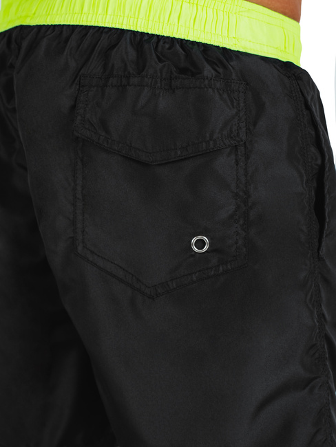 Schwarz-grüne Herren-Shorts Dstreet SX2515