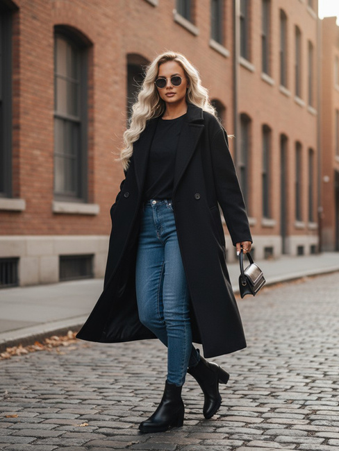 Damen Übergangsmantel in Übergröße LORINESS schwarz Dstreet TY4692z