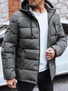 Herren Steppwinterjacke mit Kapuze in graphit Dstreet TX5053